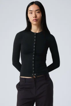 Weekday SLIM LONG-SLEEVED BUTTONED CARDIGAN>Women Tops