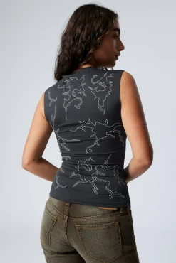 Weekday SLIM SLEEVELESS STUD TOP><noscript><img width=