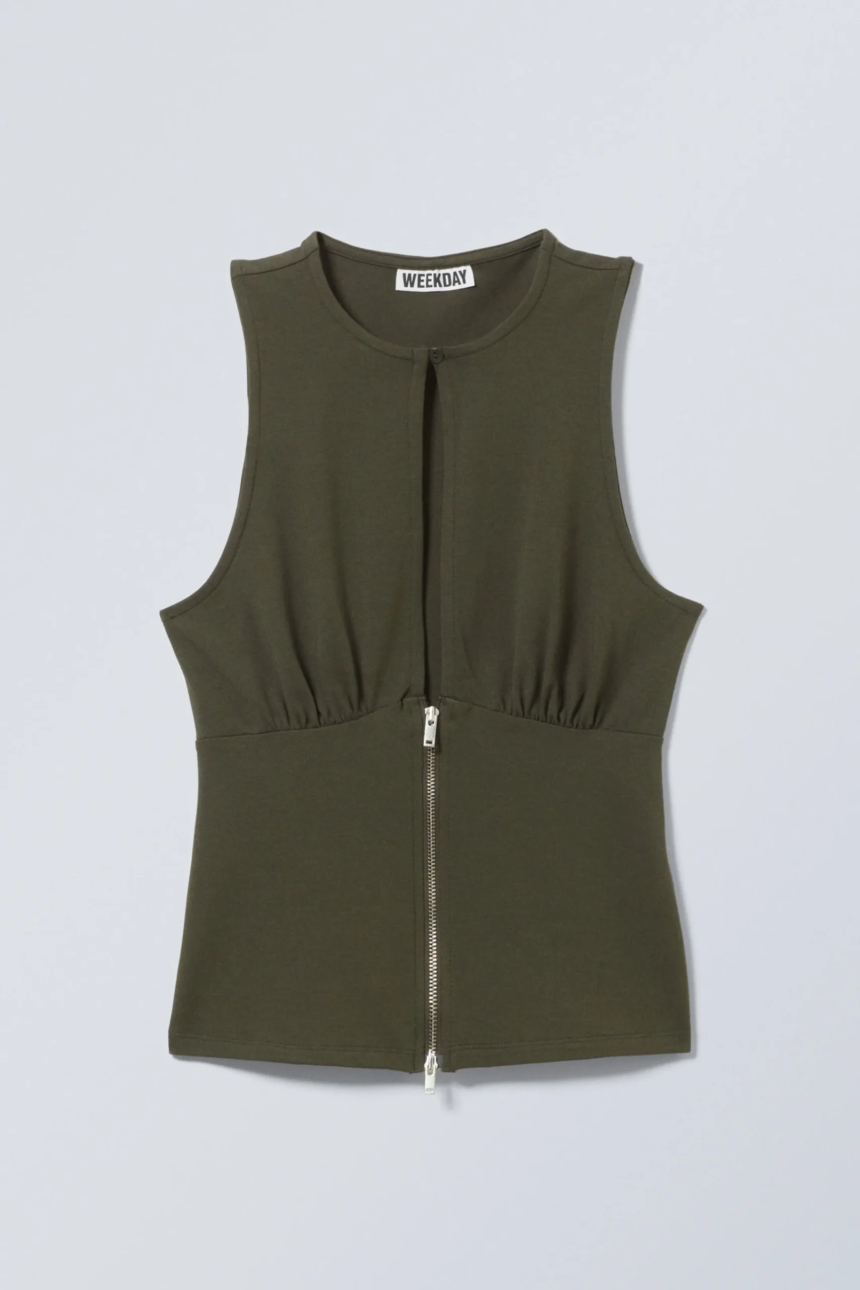 Weekday SLIM SLEEVELESS ZIP TOP>Women Tops