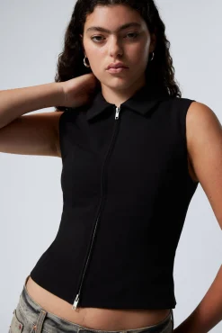 Weekday SLIM ZIP VEST TOP>Women Blouses & Shirts|Tops