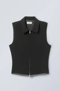 Weekday SLIM ZIP VEST TOP><noscript><img width=