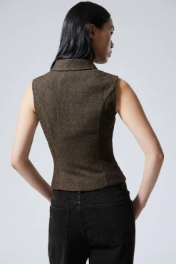Weekday SLIM ZIP VEST TOP><noscript><img width=