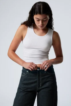 Weekday SMOOTH FITTED TANK TOP>Women Basics|Tops