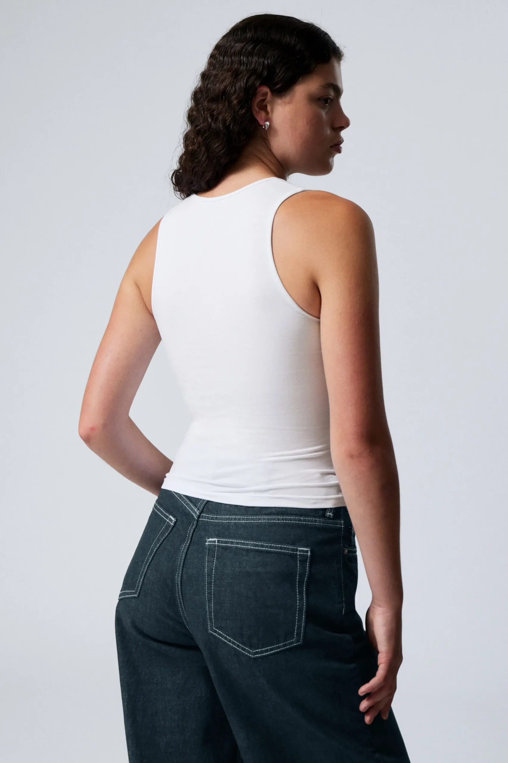 Weekday SMOOTH FITTED TANK TOP>Women Basics|Tops