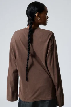 Weekday SOFT OVERSIZED LONG SLEEVE TOP><noscript><img width=