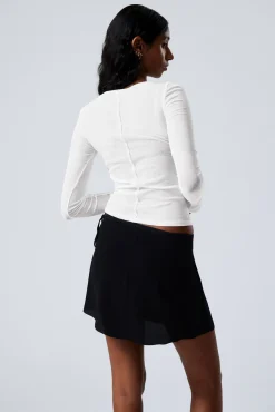 Weekday TAILORED VISCOSE MINI WRAP SKIRT><noscript><img width=