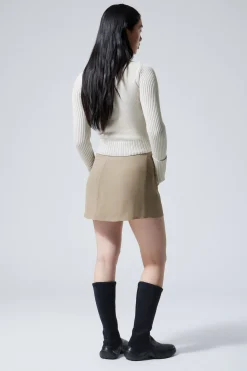 Weekday TAILORED VISCOSE MINI WRAP SKIRT><noscript><img width=