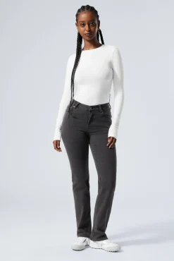 Weekday TWIG CURVE MID RISE SLIM STRAIGHT LEG JEANS>Women Jeans
