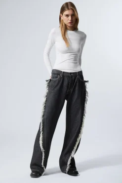 Weekday TWIST RELAXED FRAYED JEANS><noscript><img width=