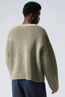 Weekday TWO-TONED KNITTED WOOL-BLEND SWEATER><noscript><img width=