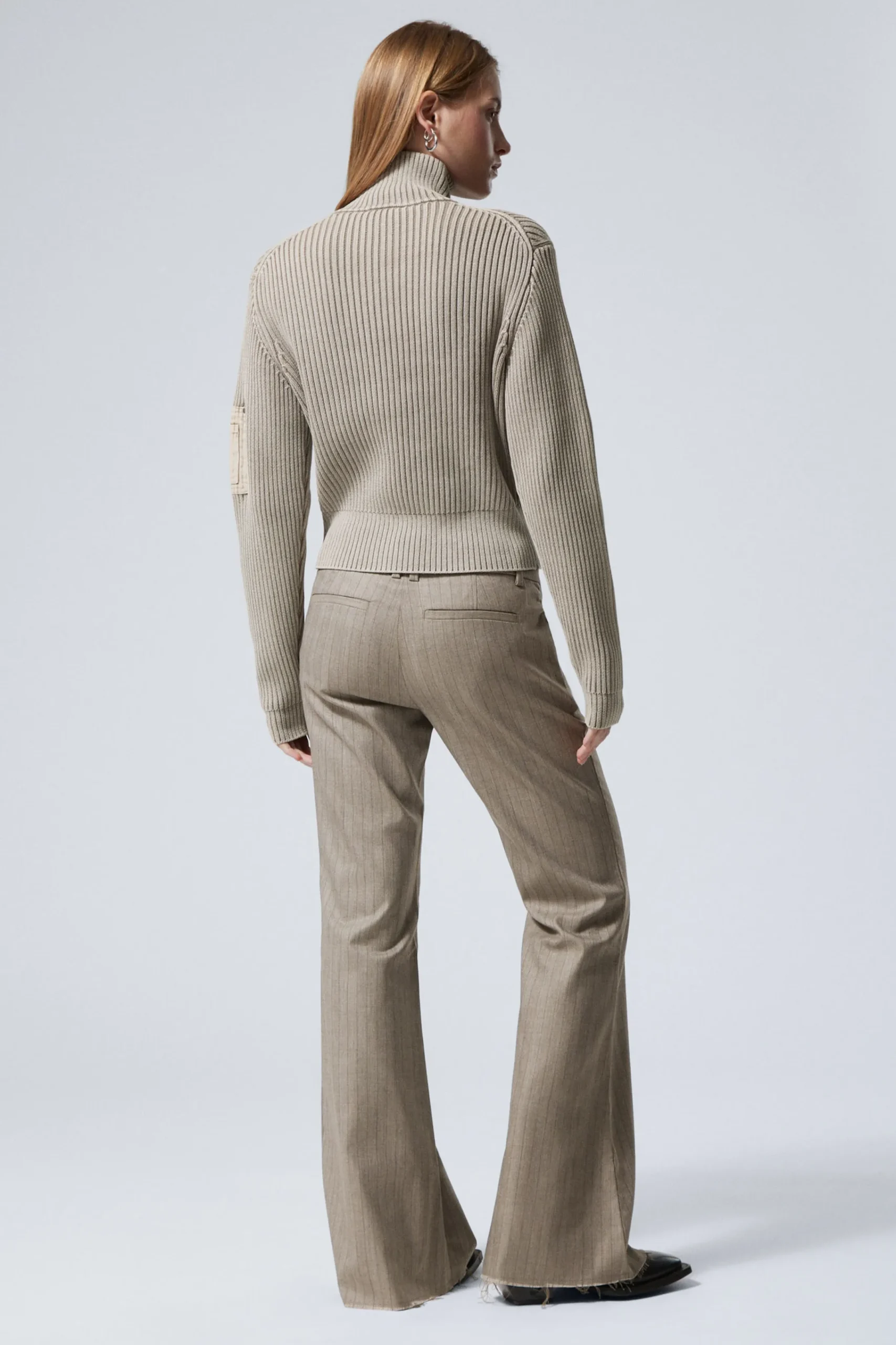 Weekday WASHED RIB-KNIT ZIP CARDIGAN>Women Knitwear