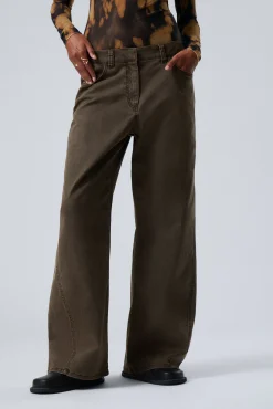 Weekday WASHED WIDE COTTON TROUSERS><noscript><img width=