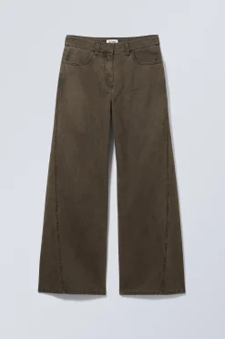 Weekday WASHED WIDE COTTON TROUSERS><noscript><img width=