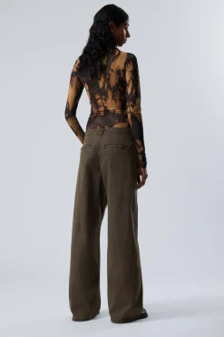 Weekday WASHED WIDE COTTON TROUSERS><noscript><img width=