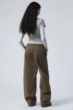 Weekday WASHED WIDE COTTON TROUSERS><noscript><img width=