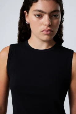 Weekday WIDE SHOULDER FITTED TANK TOP>Women Basics|Tops