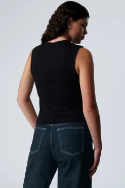 Weekday WIDE SHOULDER FITTED TANK TOP><noscript><img width=