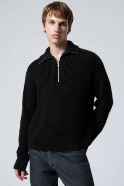 Weekday WOOL-BLEND HALF-ZIP TURTLENECK SWEATER> Knitwear