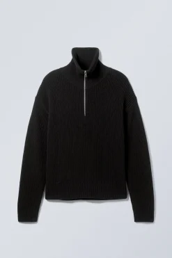 Weekday WOOL-BLEND HALF-ZIP TURTLENECK SWEATER><noscript><img width=