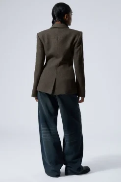 Weekday WOOL-BLEND HERRINGBONE BLAZER><noscript><img width=